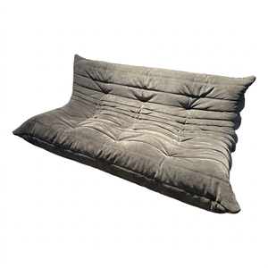 Ligne Roset Togo Sofa – Modern Tufted Lounge Seating in Gray Velvet