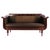 Antique Empire Sofa in Mahogany with Turned Legs and Brown Upholstery, 1830s For Sale - Image 10 of 10