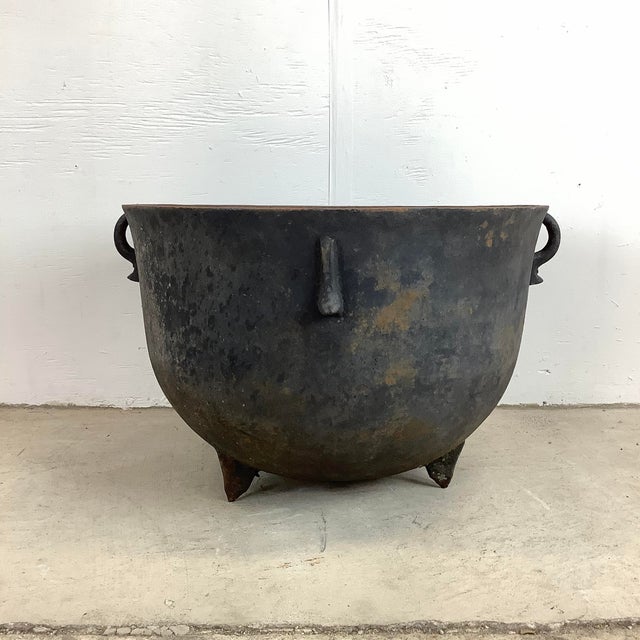 Antique Cast Iron Cauldron, Urn, Planter, or Pot Chairish