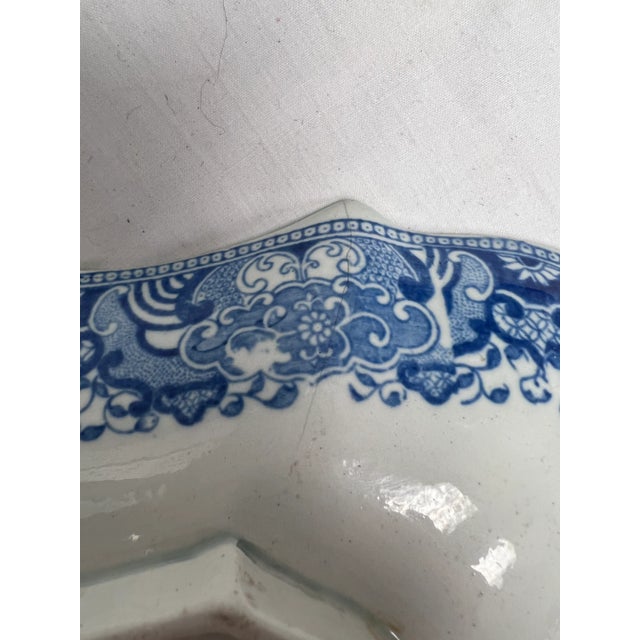 Antique Pearlware "Curling Palm" Dessert Dish For Sale In Richmond - Image 6 of 7