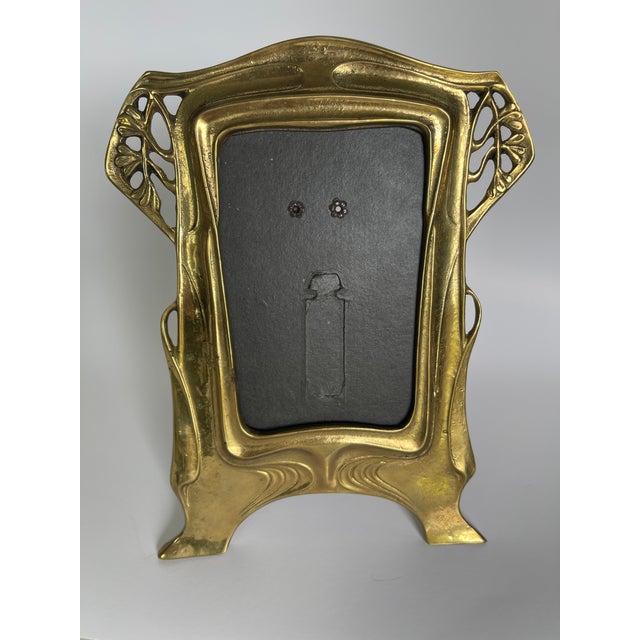 Brass Vienna Secession Cast Brass Picture Frame For Sale - Image 8 of 8