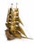 Brutalist-Style Brass and Copper Boat Model: This commanding 22-inch tall sculpture is a significant step up in scale and...