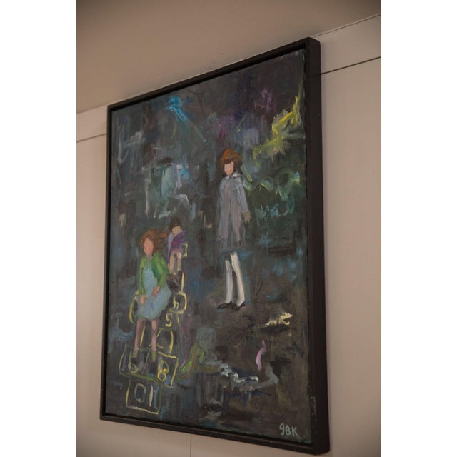 2010s Grace B. Keogh Painting "Hop Scotch Girls" For Sale - Image 5 of 8
