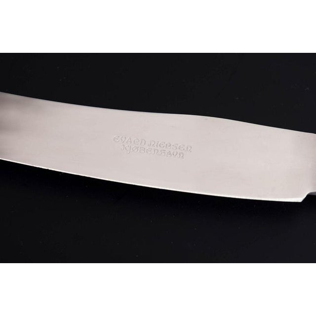 1930s Lunch Knives in Sterling Silver and Stainless Steel by Evald Nielsen, 1930s, Set of 2 For Sale - Image 5 of 6