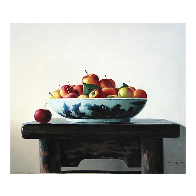 Apples on the Table - Original Oil on Canvas by Zhang Wei Guang - 2008 2008 For Sale