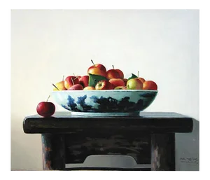 Apples on the Table - Original Oil on Canvas by Zhang Wei Guang - 2008 2008