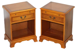 French Handmade Cheerywood Grange Paris Side or Wine Tables, Set of 2