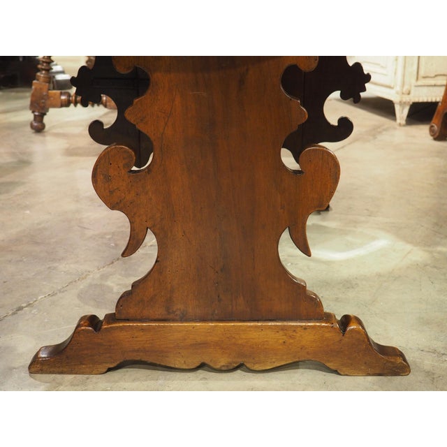 Antique Walnut Drop Leaf Table From Tuscany, Italy, Early 19th Century For Sale - Image 12 of 18
