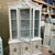 Vintage Two Piece Glass Front China Cabinet in White For Sale - Image 11 of 12
