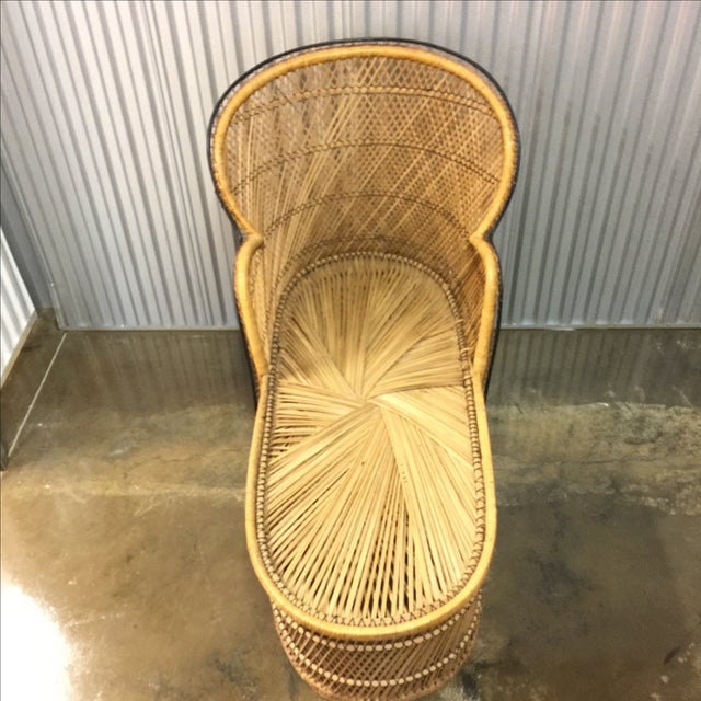 Vintage Rattan Peacock Lounge Chair Chairish
