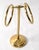 Hollywood Regency Free Standing Solid Brass Double Ring Hand Towel Holder For Sale - Image 14 of 14