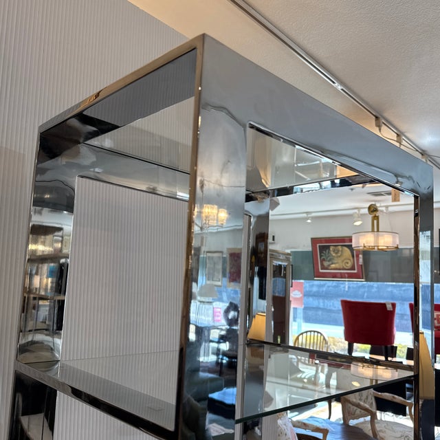 Silver Restoration Hardware Bowery Bath Cabinet For Sale - Image 8 of 12