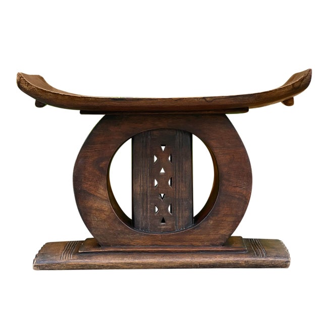 Mid 20th Century Vintage Hand-Carved Ashanti Stool For Sale - Image 13 of 13