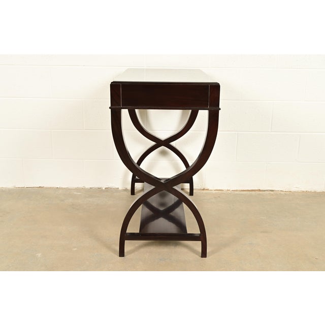 Councill Modern Regency Dark Mahogany Writing Desk or Console Table For Sale - Image 11 of 13