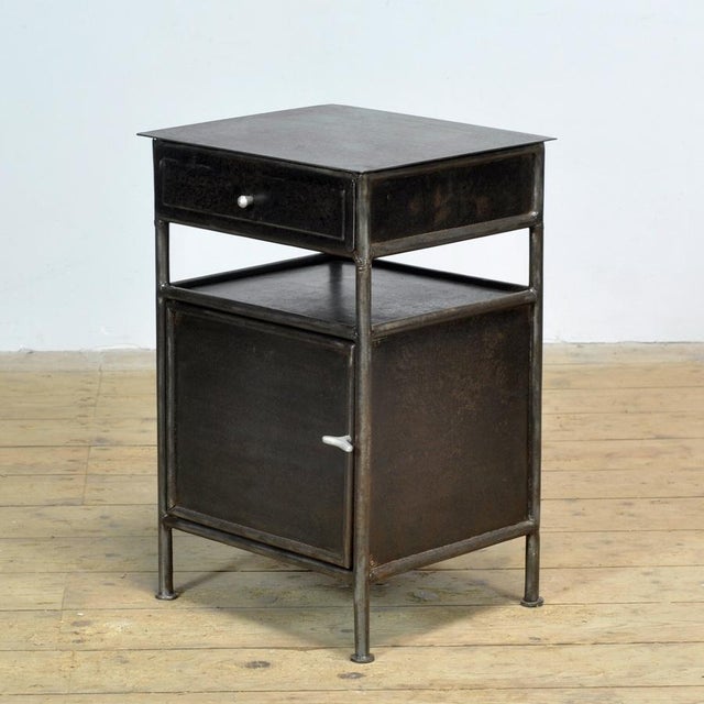 Vintage Iron Nightstand, 1920s For Sale - Image 12 of 12