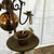 Vintage Brass-Plated Metal Chandelier For Sale - Image 5 of 9