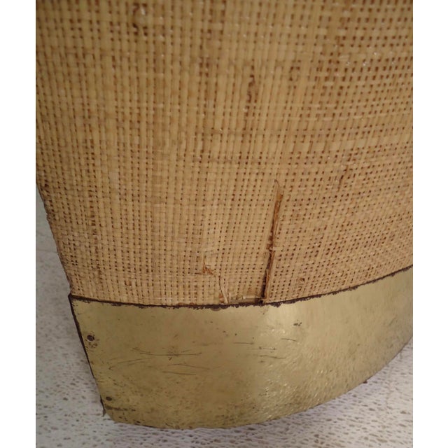 1970s Grass Cloth Coffee Table For Sale - Image 4 of 7