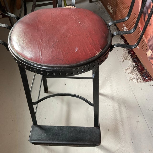 1950s Mid-20th Century Industrial Bar Height Chair For Sale - Image 5 of 7