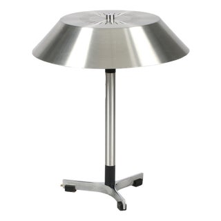 Vintage President Aluminum Table Lamp by Jo Hammerborg for Fog & Mørup, 1960s For Sale