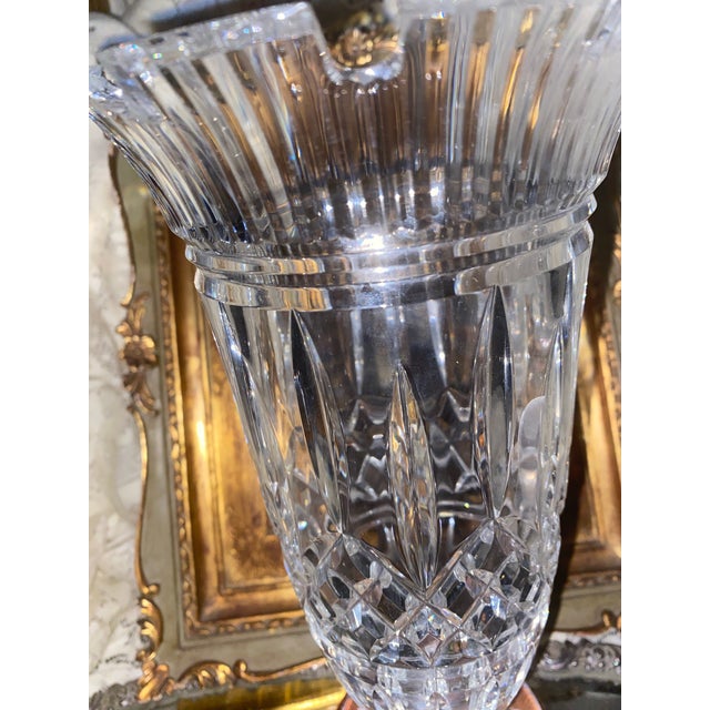 Transparent Vintage Waterford Crystal Balmoral 11" Footed Vase Elegant Grandmillennial Decor For Sale - Image 8 of 12