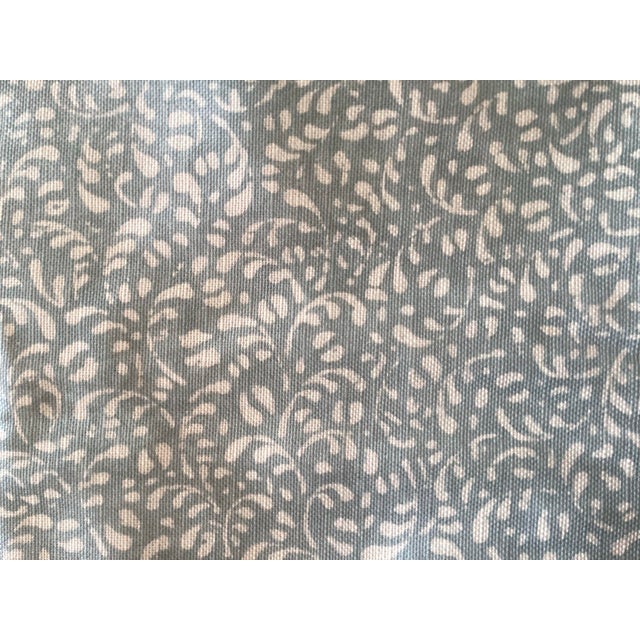 Little vines, a delicate all over pattern featuring tumbling leaves. It’s a soft blue green background with white leaves....