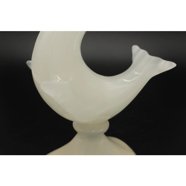 Textile Mid 20th Century Large Vintage White Agate Seal Lion Balancing a Ball Sculpture For Sale - Image 7 of 12