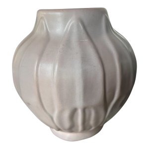 VanBriggle Bulbous Art Pottery Leaf Decorated Vase