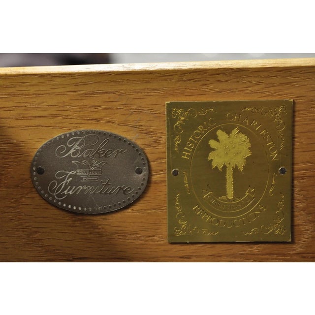 Baker Furniture Company Baker Historic Charleston Mahogany Inlaid Demilune Hepplewhite Sideboard Buffet For Sale - Image 4 of 14