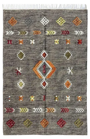 Tribal Moroccan Style Handwoven Kilim Rug