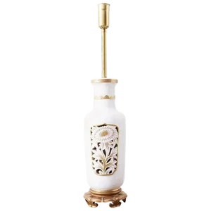 Marbro Parcel-Gilt Ceramic Vase Table Lamp