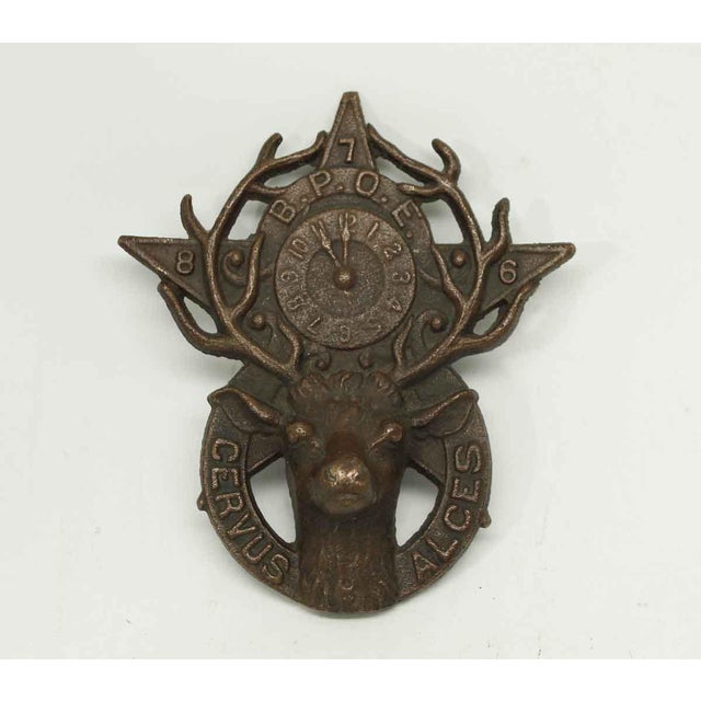 B.P.O.E. Bronze Deer Head Grave Marker Chairish