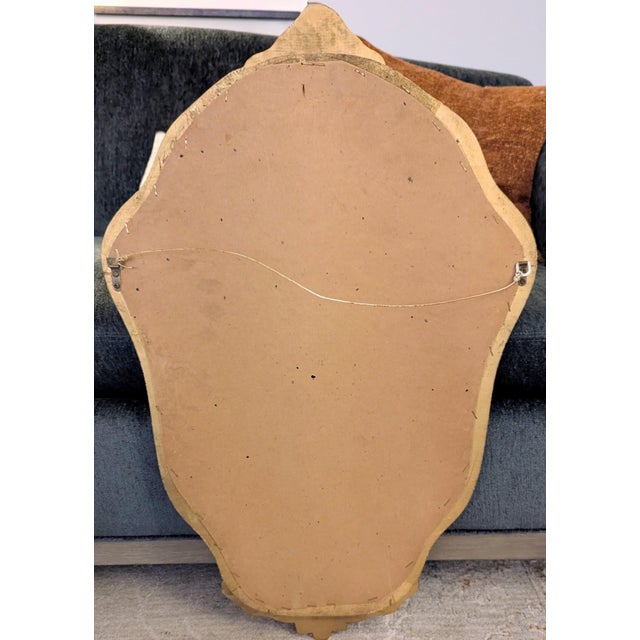 Vintage Mid-Century Ornate Gold Wall Mirror - Hollywood Regency Style For Sale In Raleigh - Image 6 of 6