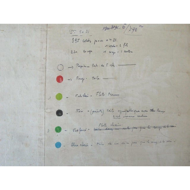 Antique Textile Design on Paper For Sale - Image 6 of 6