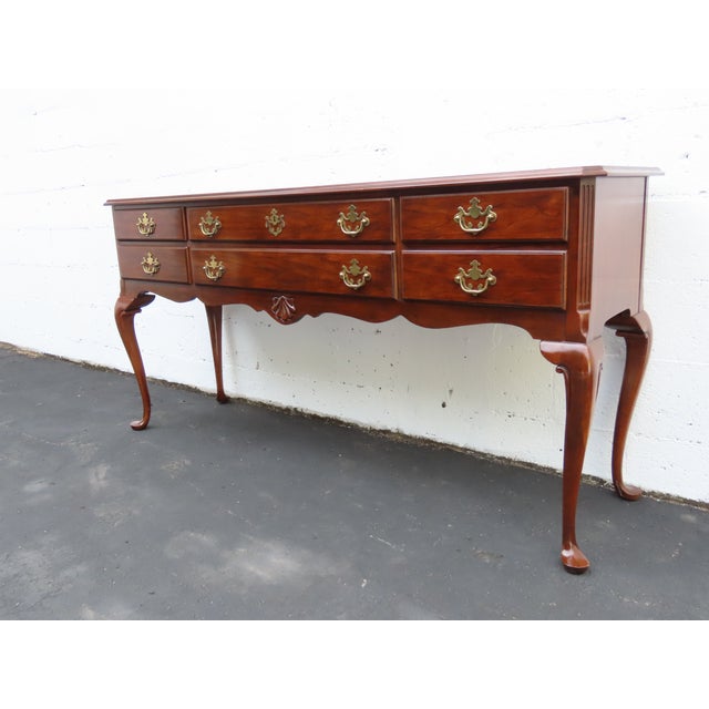 Traditional Drexel Long Narrow Library Console Entry Table 6394 For Sale - Image 3 of 17