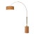 1980s Tambo Mid Century Modern Brass Floor Lamps - Burlap Shade, Light Wood Base, Weathered Brass, Dimmable For Sale