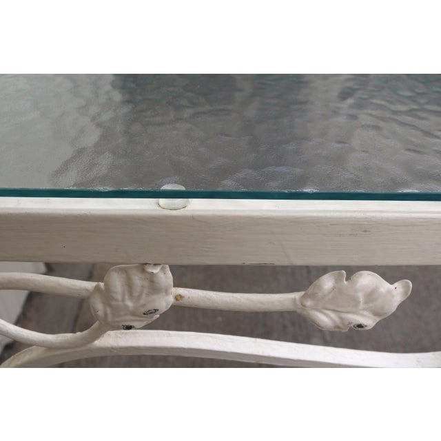 Vintage John Salterini Style Wrought Iron & Glass Dining Table & 4 Wrought Iron Chairs For Sale - Image 10 of 13