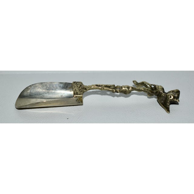 Antique Silver Figural Winged Cherub Salt Spoon For Sale - Image 11 of 13