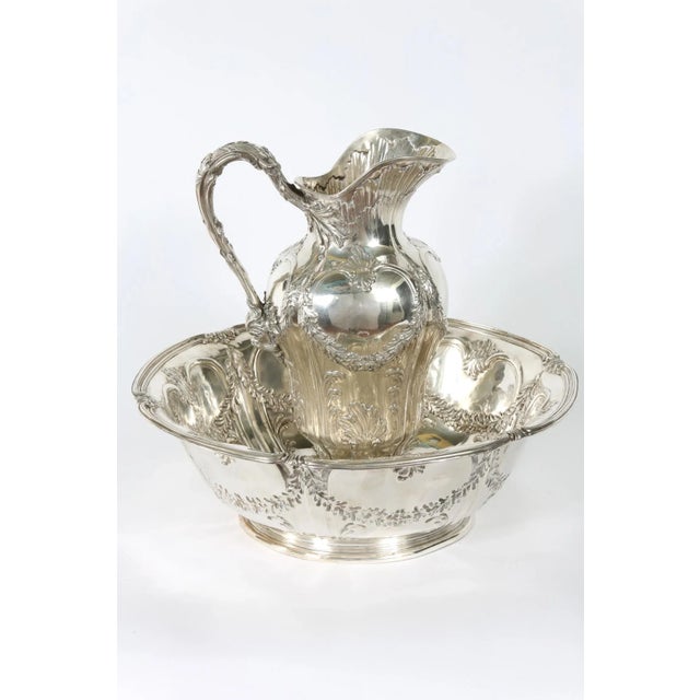 Art Nouveau French Tetard Sterling Wash Basin / Jug - a Pair For Sale - Image 10 of 13