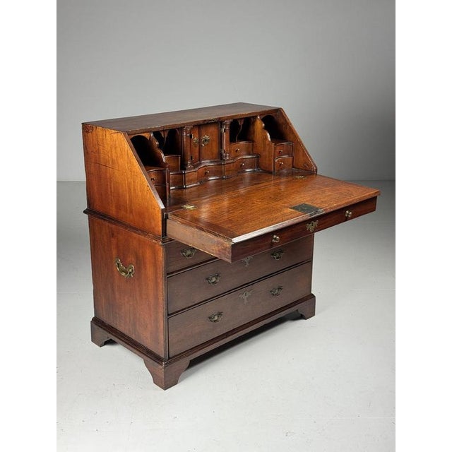 Wood English Secretary in Teak, 18th Century For Sale - Image 7 of 18