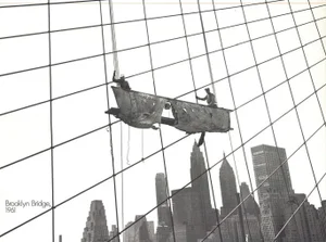 1991 Otto Bettmann 'Working on the Brooklyn Bridge' Offset Lithograph