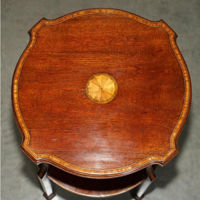 Antique Sheraton Revival Hardwood Side Table, 1880 For Sale - Image 3 of 14
