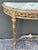 Vintage French Giltwood Marble Top Demilune Console Tables - A Pair For Sale In West Palm - Image 6 of 12