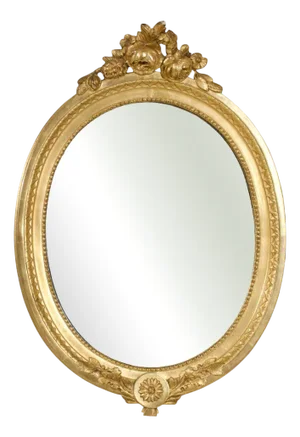 19th Century Swedish Round Mirror