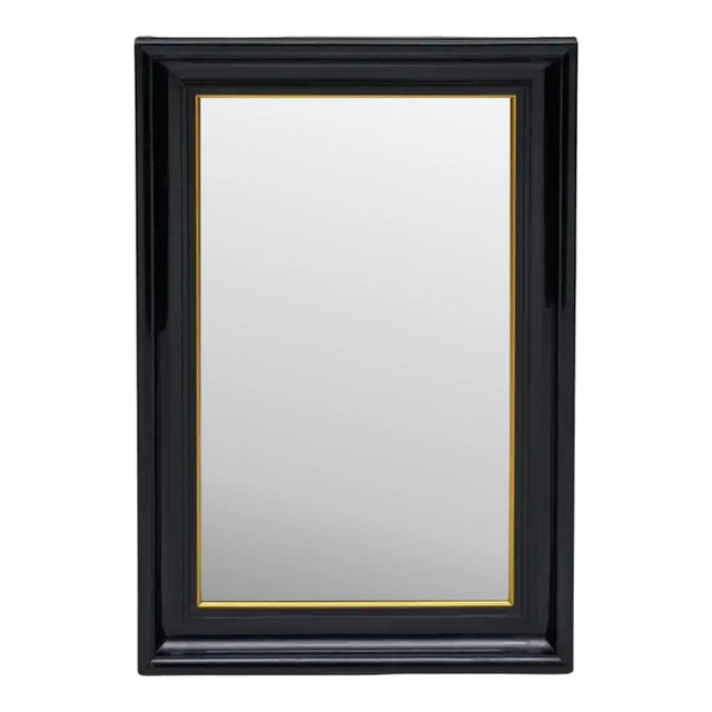 French Wall Mirrors With Black and Gilt Frames (H 30 X W 20 1/8) For Sale