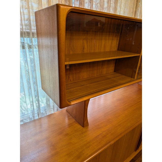 1960s Danish Credenza With Display Hutch Top For Sale - Image 12 of 12