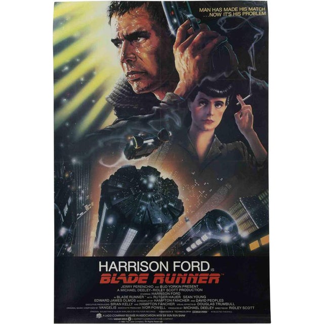 Vintage Blade Runner Poster, 1982 For Sale