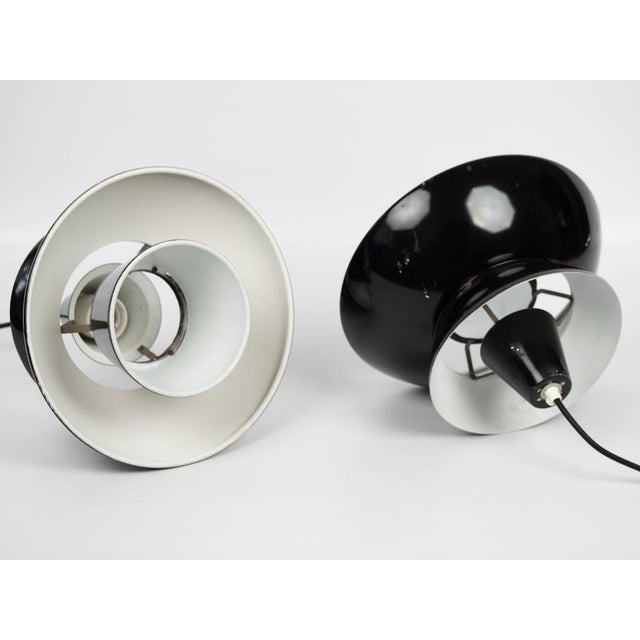 Black Vintage Danish Pendant Lamps by Henning Klok for Louis Poulsen, 1950s, Set of 2 For Sale - Image 8 of 16