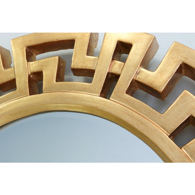 Contemporary Athena Gold Round Accent Wall Mirror Chairish