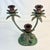Metal 1970s Vintage Coastal Boho Chic Tole Palm Tree 3-Arm Candelabra. For Sale - Image 7 of 11