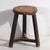 Antique Dark Colored Round Stool, 1900 For Sale - Image 9 of 9